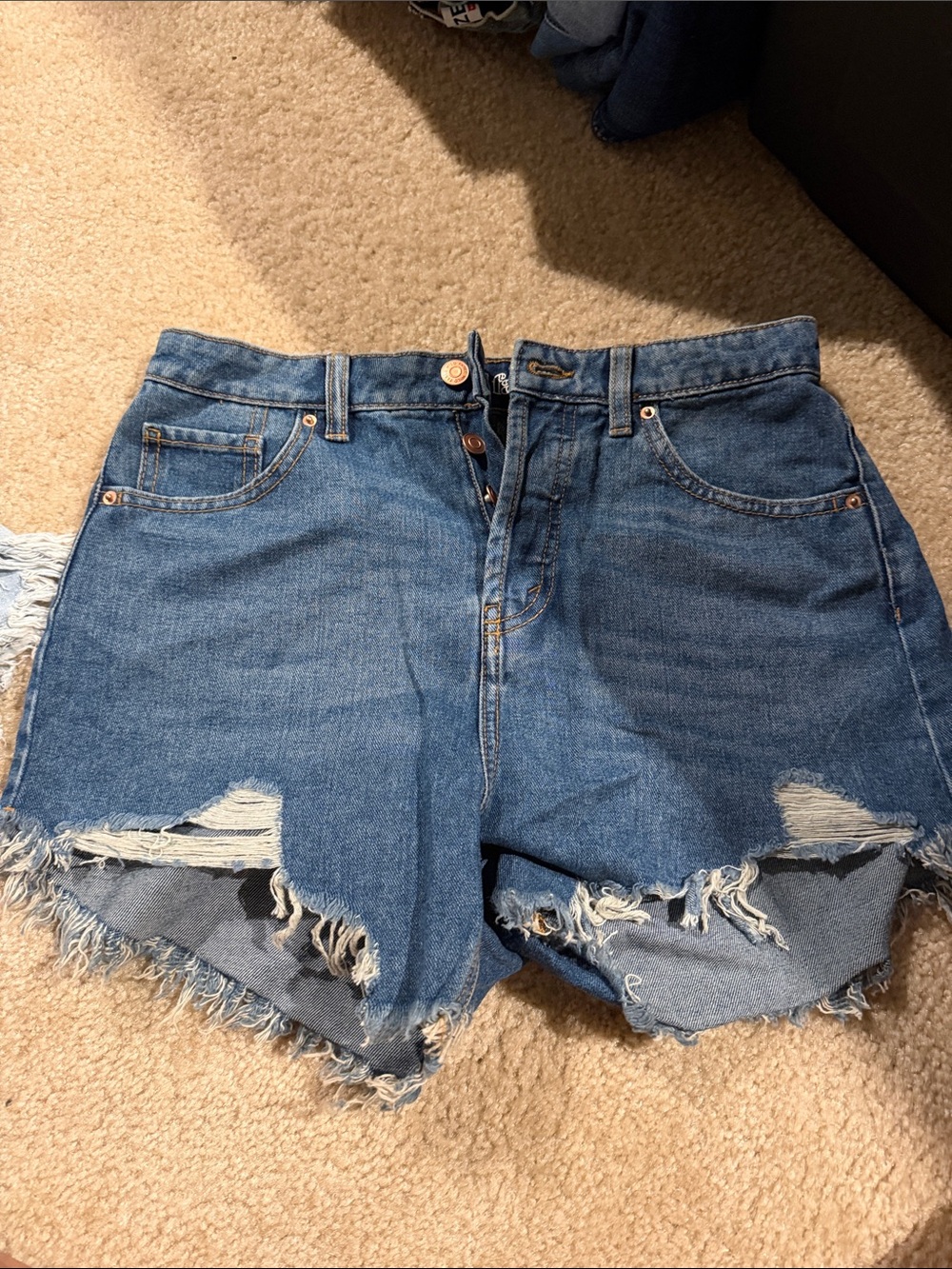 Wild fable Denim Distressed High-Rise Women’s Shorts - Blue
